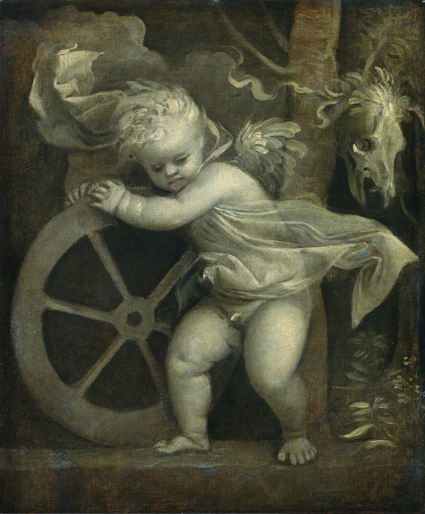 Cupid with the Wheel of Fortune