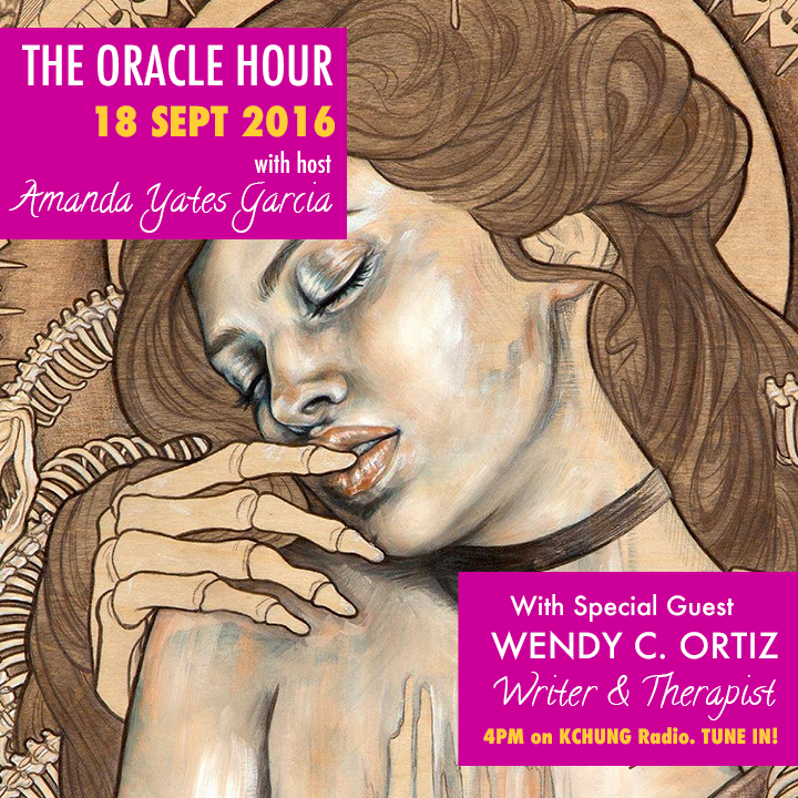 Oracle Hour with Amanda Yates Garcia and special guest Wendy C. Ortiz. Art by Wendy Ortiz.